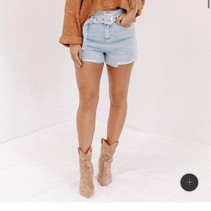 Lane 201 Boutique Buckle Front Shorts